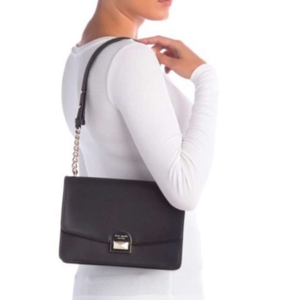 NWT KATE SPADE NEW YORK LEATHER SHOULDER BAG - Picture 2 of 4